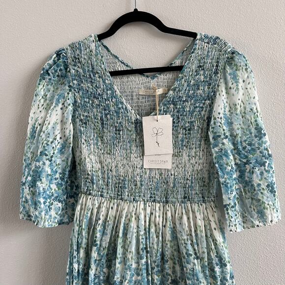 Christy Dawn The Basil Tiered Floral Maxi Dress Morning Gladiola Size Small New - Picture 2 of 6